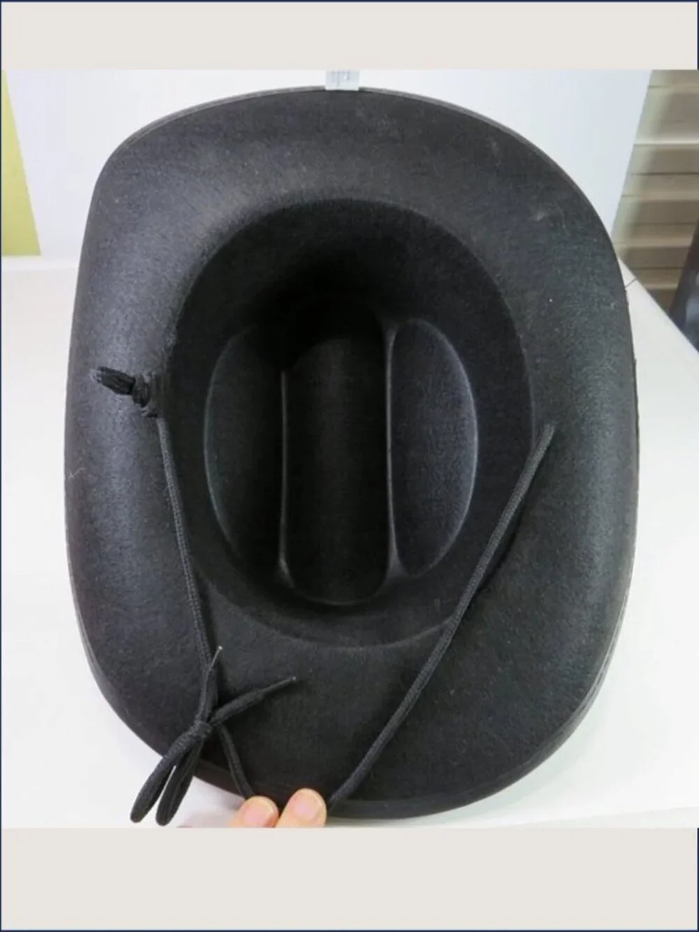 Vintage Kids Black Cowboy Hat Silver Deputy Sheriff Badge Felt Western Costume